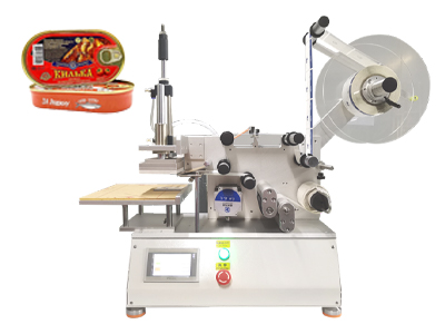 半自動罐頭平面貼標機